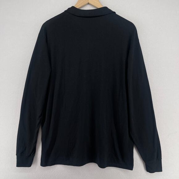 SHOPRITE Shirt L Grocery Supermarket Employee Uniform Long Sleeve Polo Black - Picture 2 of 14